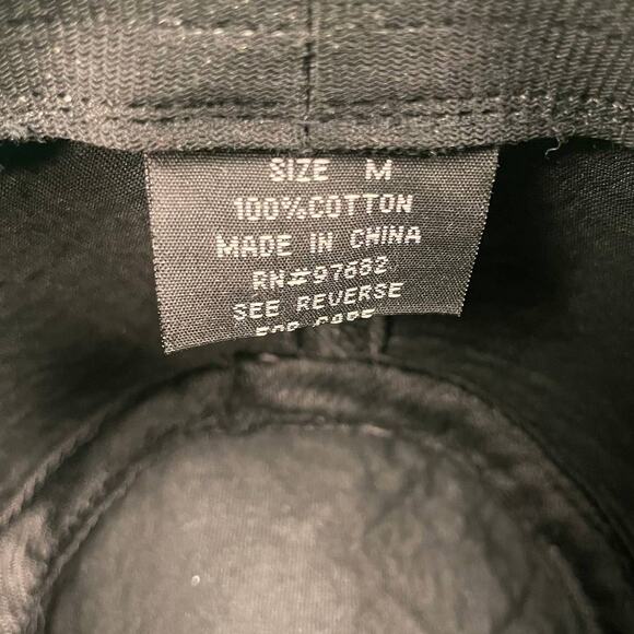 Scull and Crossbones Fedora Hat Gray Red Medium Goth - Picture 8 of 8